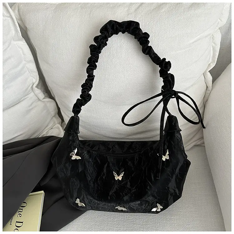Black Butterfly Embroidered Shoulder Crossbody Bag — feature 12