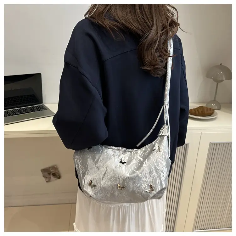 Black Butterfly Embroidered Shoulder Crossbody Bag — feature 14