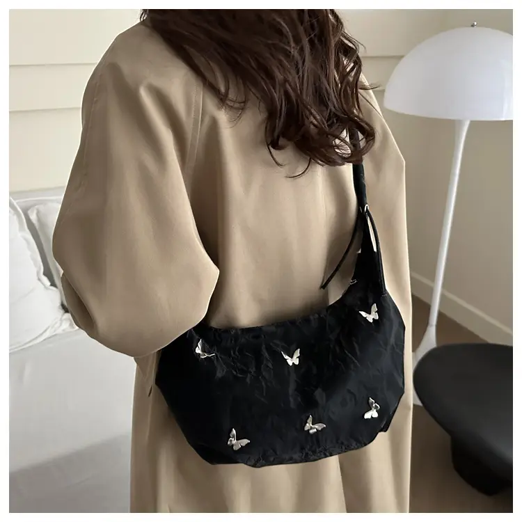 Black Butterfly Embroidered Shoulder Crossbody Bag — feature 21