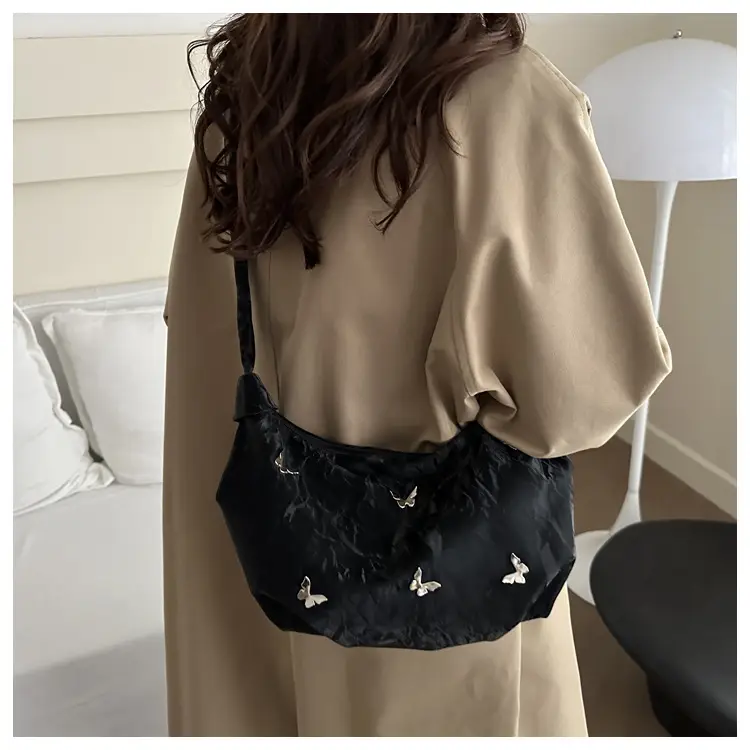 Black Butterfly Embroidered Shoulder Crossbody Bag — feature 22