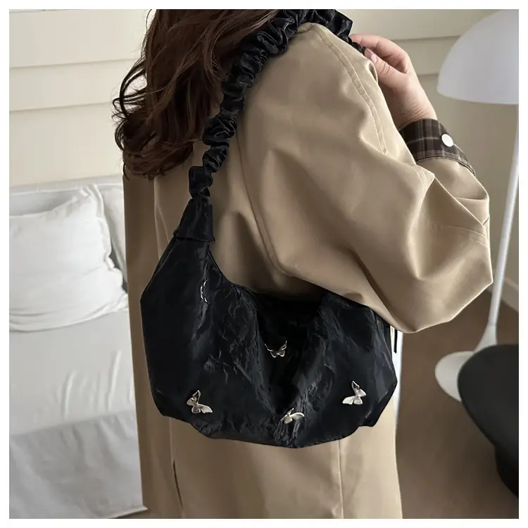 Black Butterfly Embroidered Shoulder Crossbody Bag — feature 23