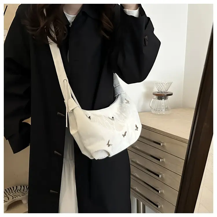 Black Butterfly Embroidered Shoulder Crossbody Bag — feature 25