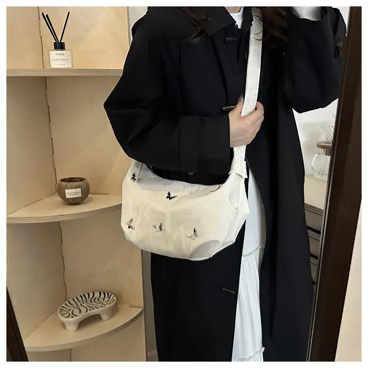 Black Butterfly Embroidered Shoulder Crossbody Bag — feature 26