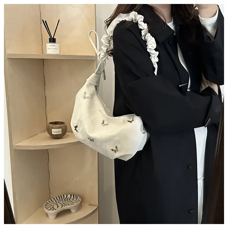 Black Butterfly Embroidered Shoulder Crossbody Bag — feature 28