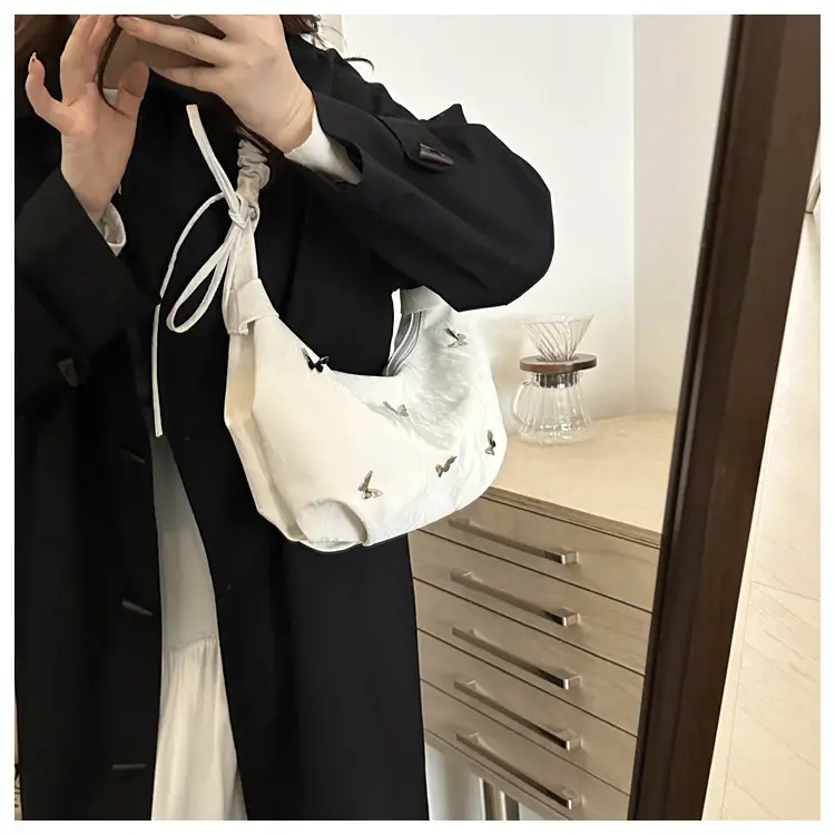 Black Butterfly Embroidered Shoulder Crossbody Bag — feature 29