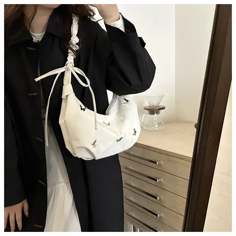 Black Butterfly Embroidered Shoulder Crossbody Bag — feature 30