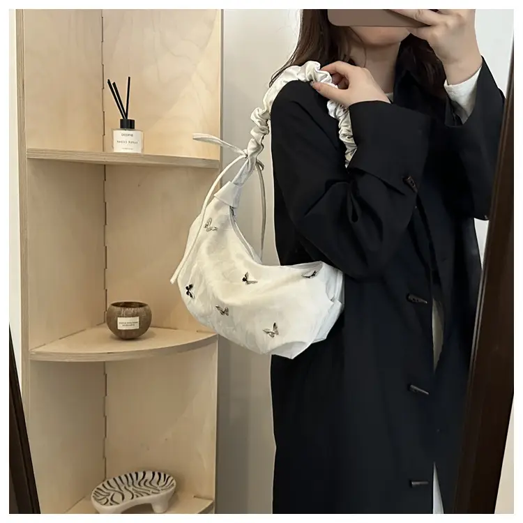 Black Butterfly Embroidered Shoulder Crossbody Bag — feature 31