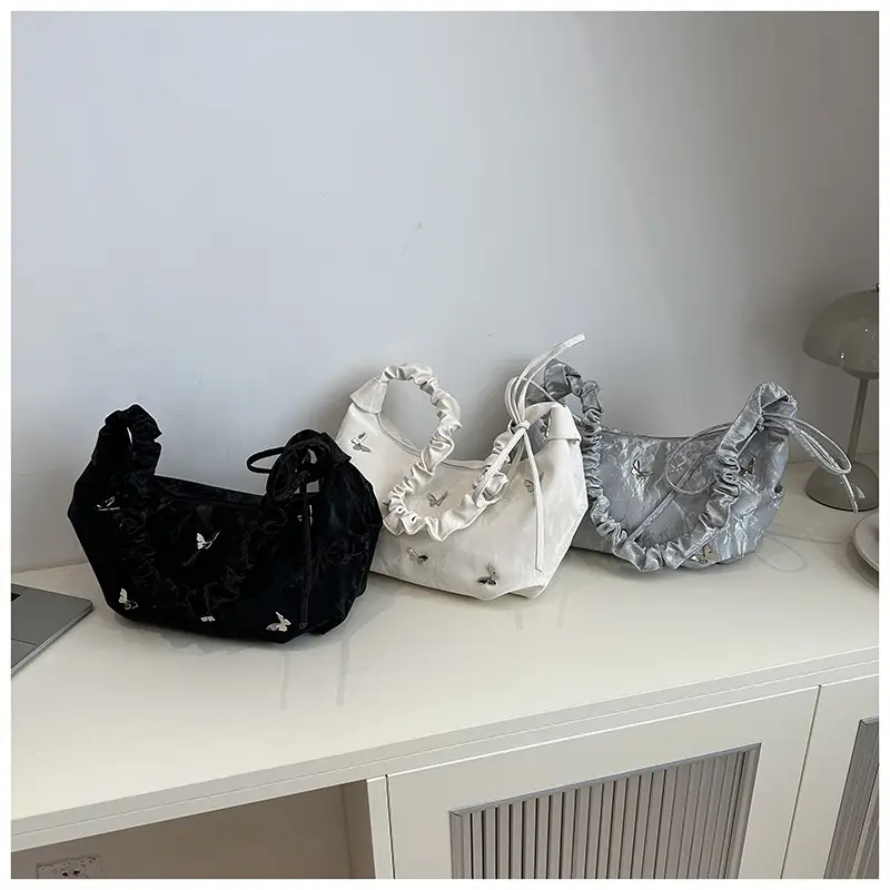 Black Butterfly Embroidered Shoulder Crossbody Bag — feature 9