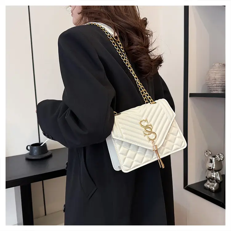 Lingge Chain Bag Women's Tan 2024 New Style — feature 42
