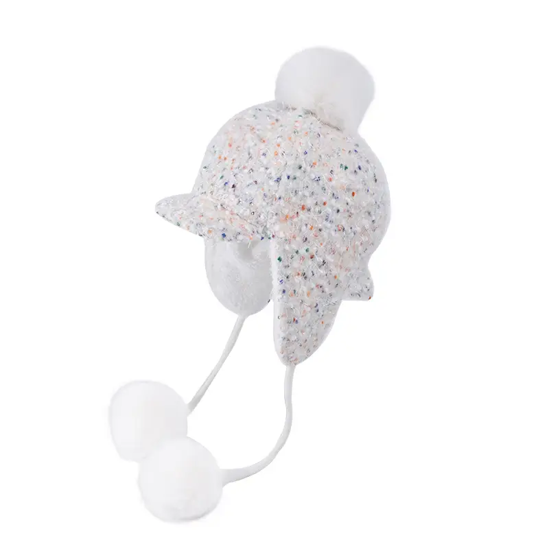 Winter Plush Fur Baseball Cap with Pom Pom for Women - Image 8