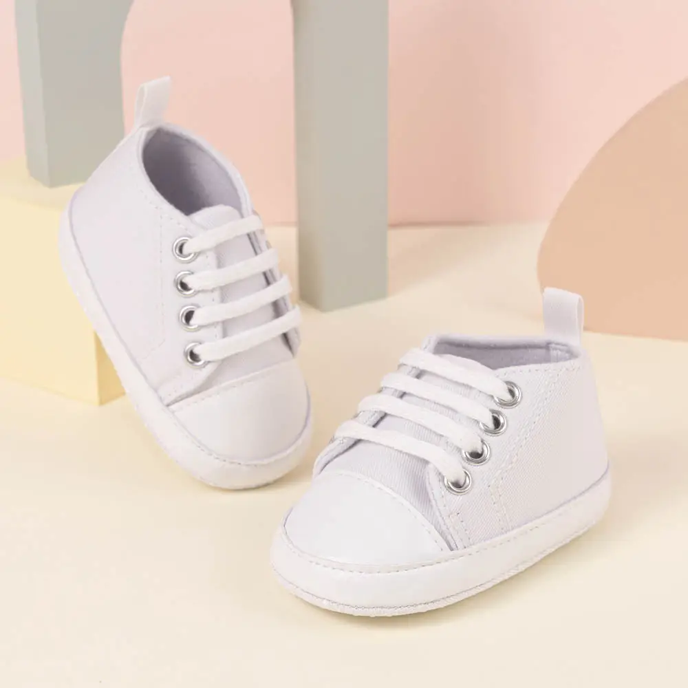 Classic Canvas Toddler Shoes Black White Non-Slip