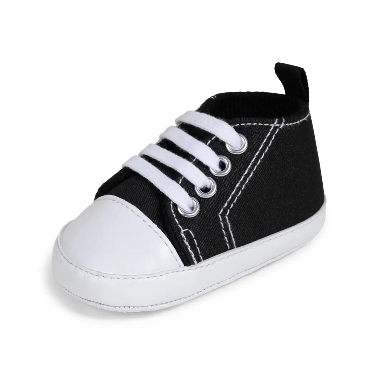 Classic Canvas Toddler Shoes Black White Non-Slip