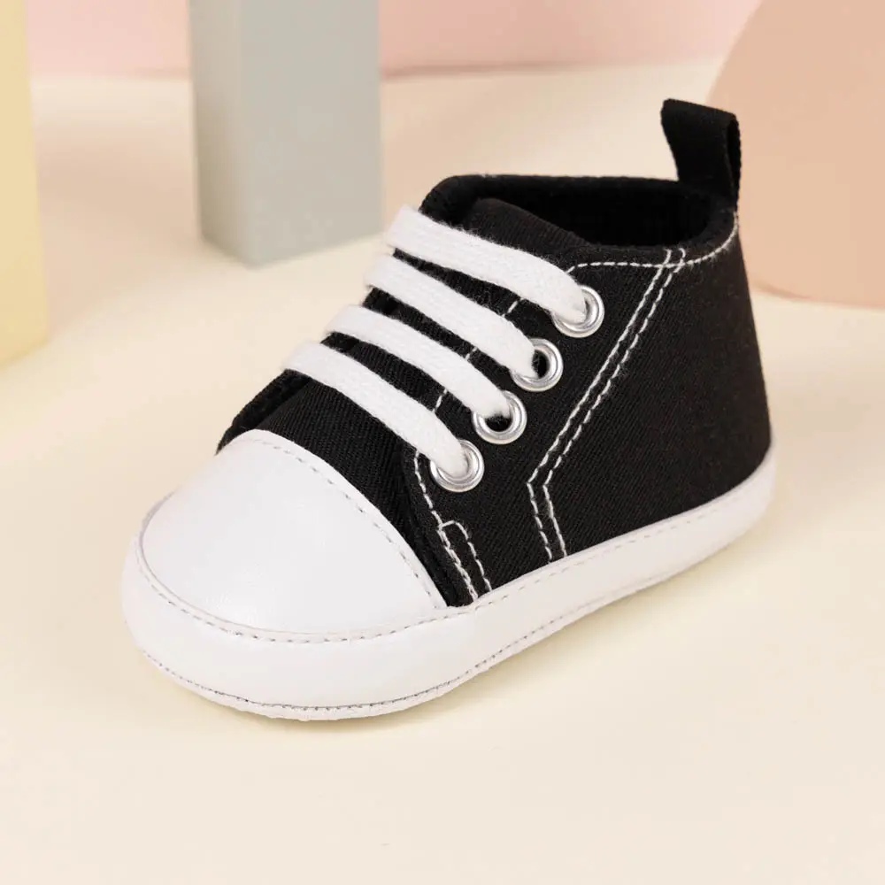 Classic Canvas Toddler Shoes Black White Non-Slip — feature 18
