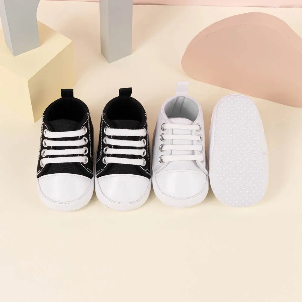 Classic Canvas Toddler Shoes Black White Non-Slip — feature 5