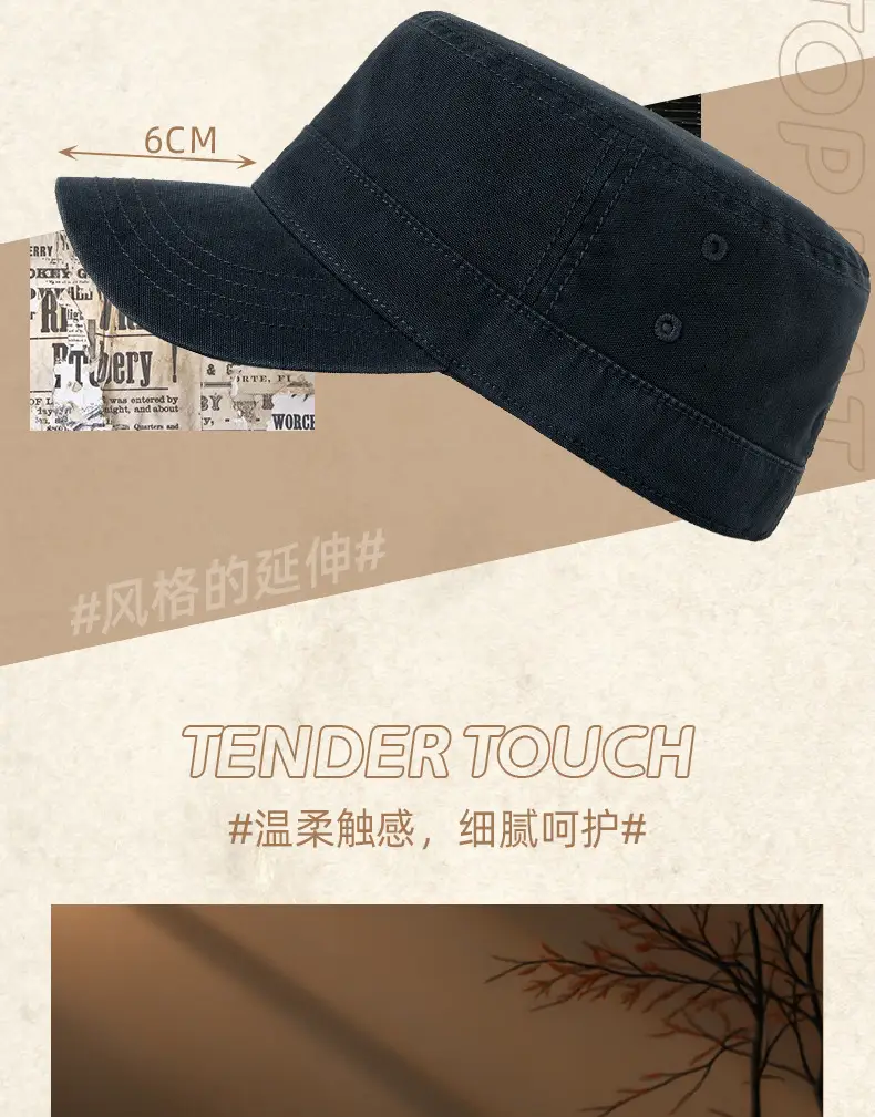 Men's Grey Cotton Baseball Cap Large Size 80g — feature 17