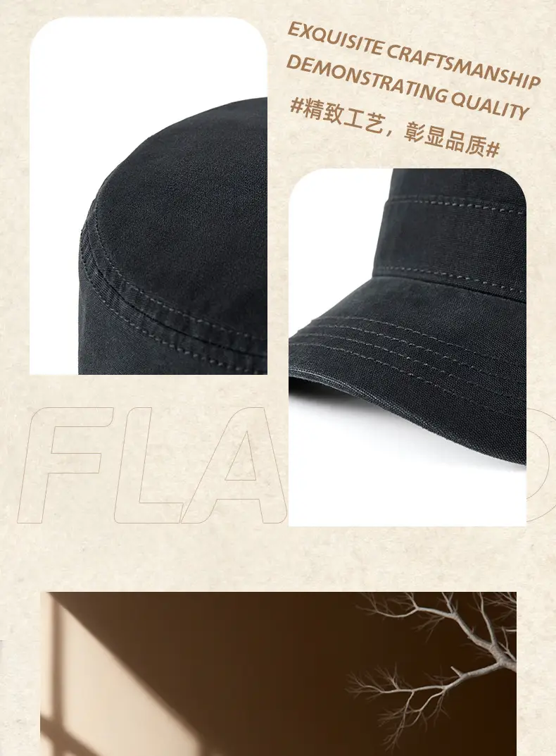 Men's Grey Cotton Baseball Cap Large Size 80g — feature 20