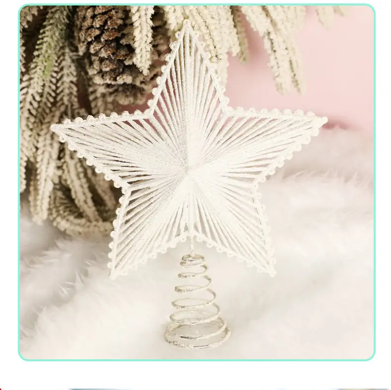 Golden 3D Five-Pointed Star Christmas Decoration Supplies — feature 12