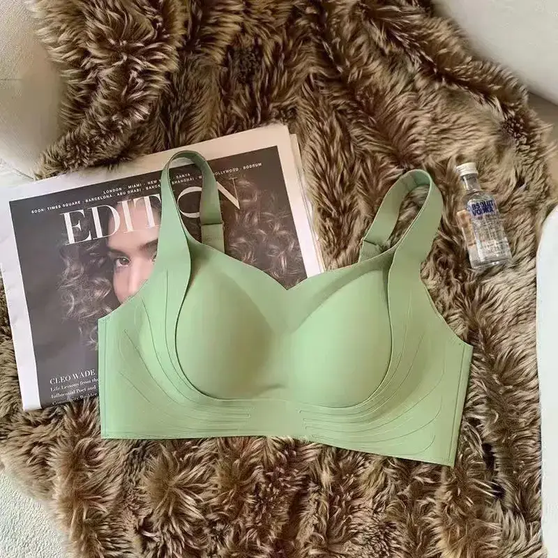 Traceless Jelly Cup Bra Women's Rimless Push Up Soft Support