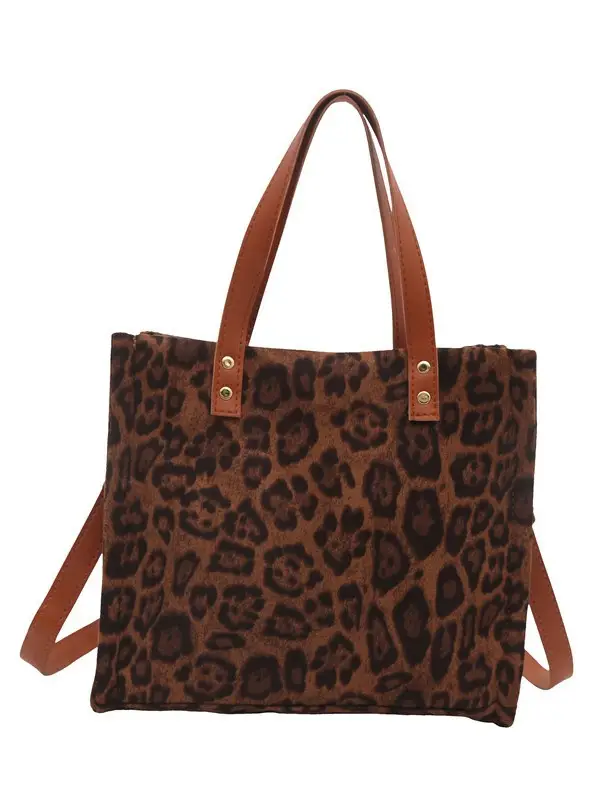 High-end Leopard Women's Large Shoulder Bag 2024 - Image 8
