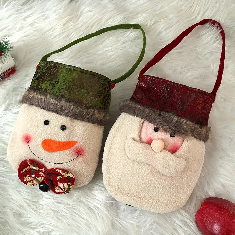 Christmas Snowman Bag Red White 20x15cm - Image 27