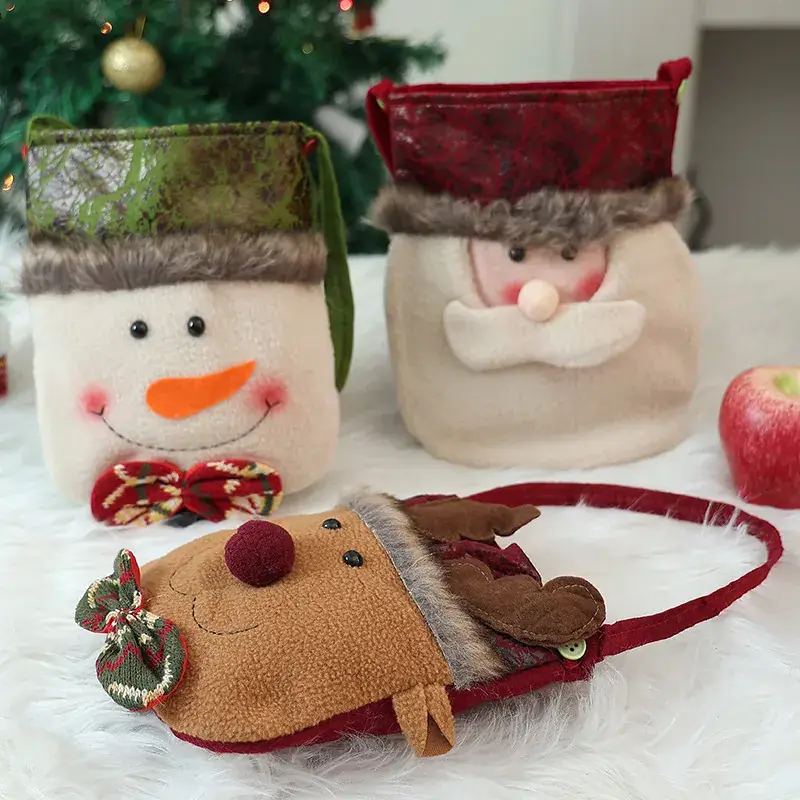 Christmas Snowman Bag Red White 20x15cm - Image 28