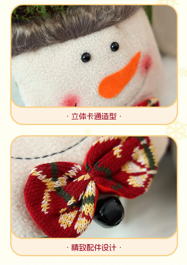 Christmas Snowman Bag Red White 20x15cm — feature 11