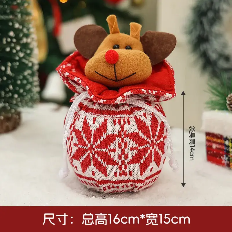 Christmas Snowman Bag Red White 20x15cm - Image 8