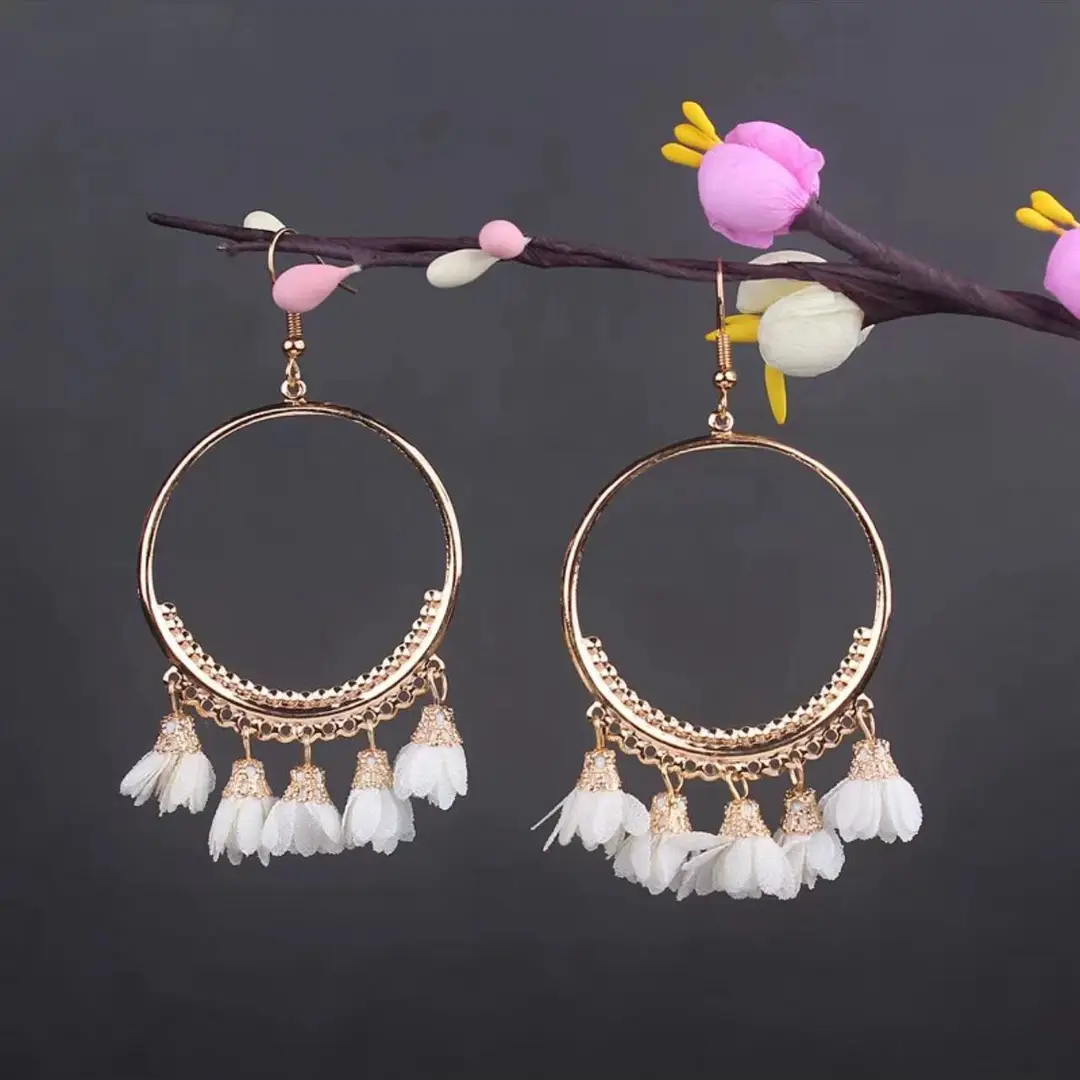 Bohemian Turquoise Earrings European and American Retro Owl Geometric Dreamcatcher Feather Tassel Earrings Women