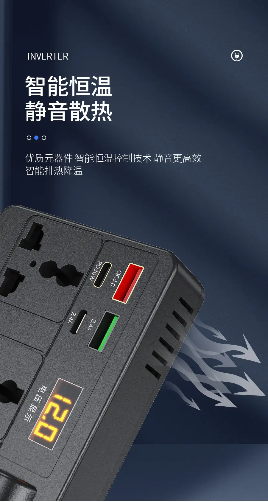Car Inverter 200W 12V-24V Fast Charging — feature 11