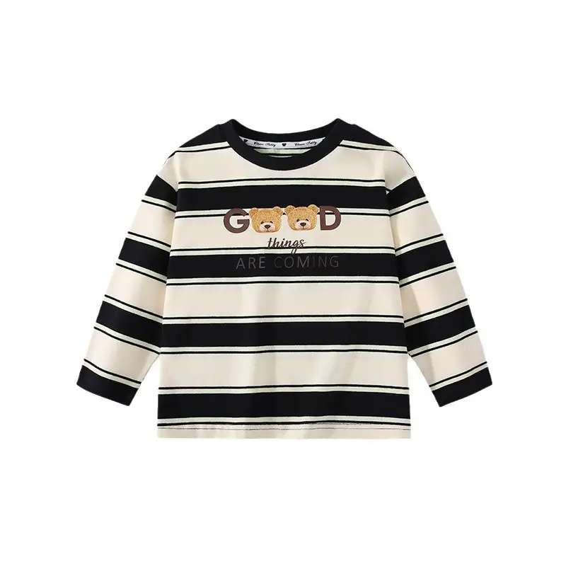 Classic Teddy Long Sleeve T-Shirt Boys Spring Striped - Image 9
