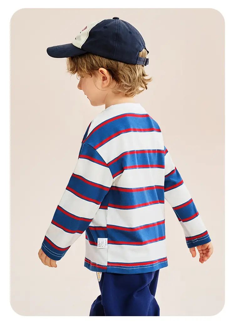 Classic Teddy Long Sleeve T-Shirt Boys Spring Striped — feature 25