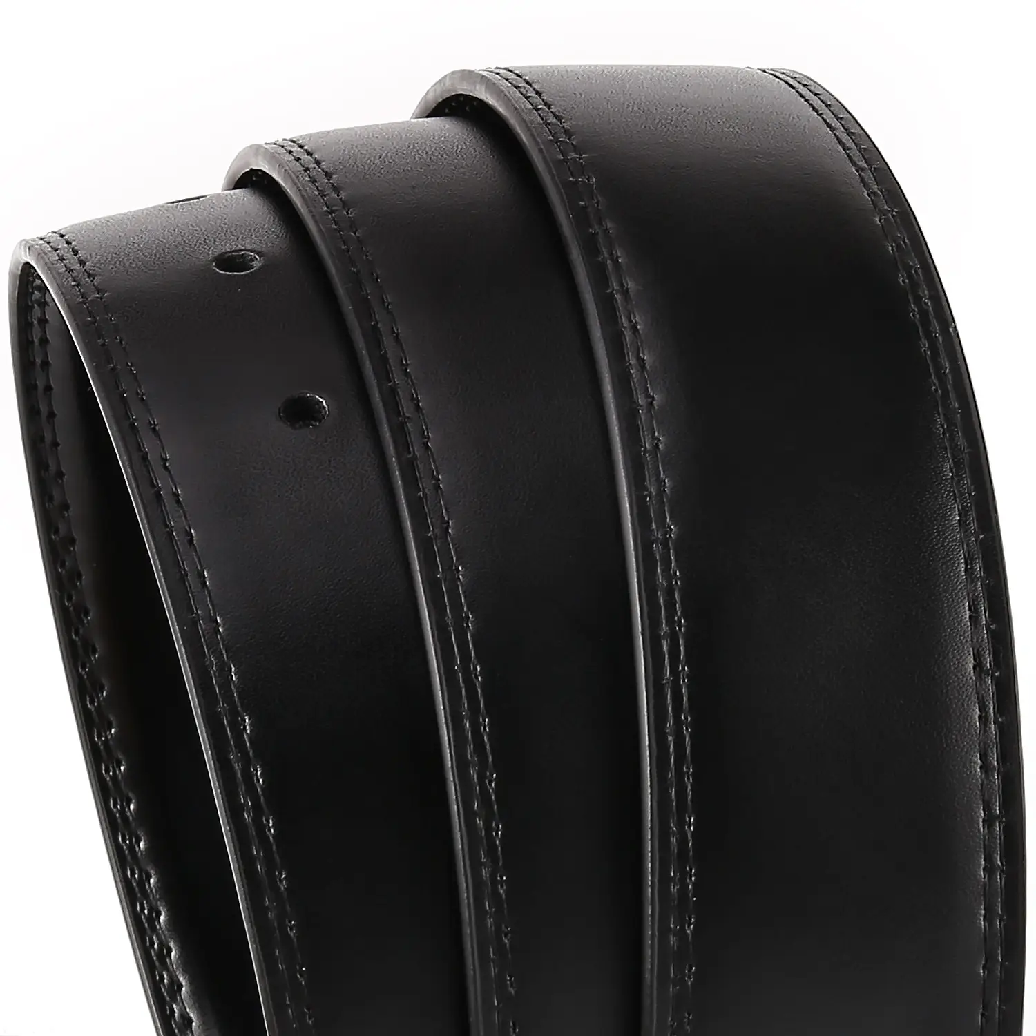 Men's Brown Cowhide Belt with Silver Buckle — feature 10