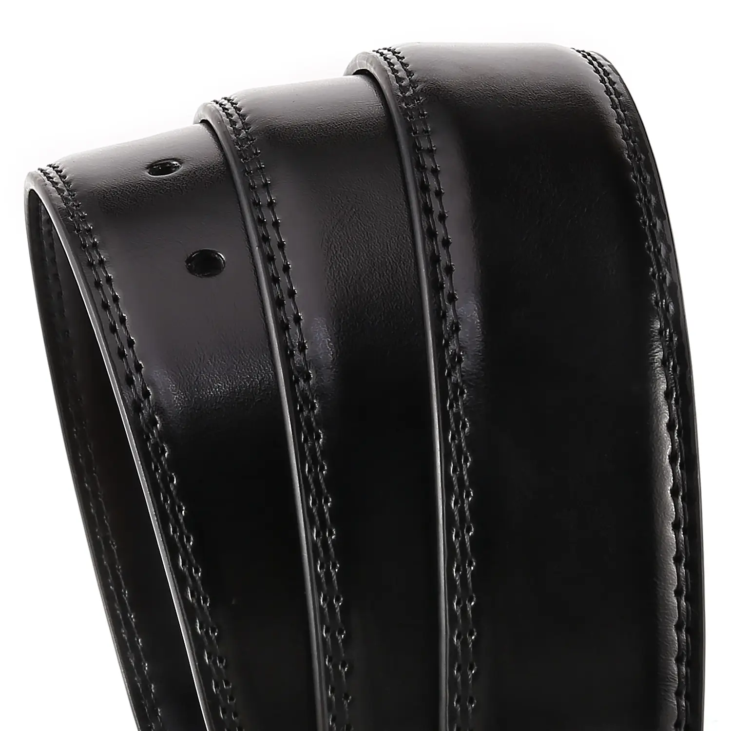 Men's Brown Cowhide Belt with Silver Buckle — feature 9
