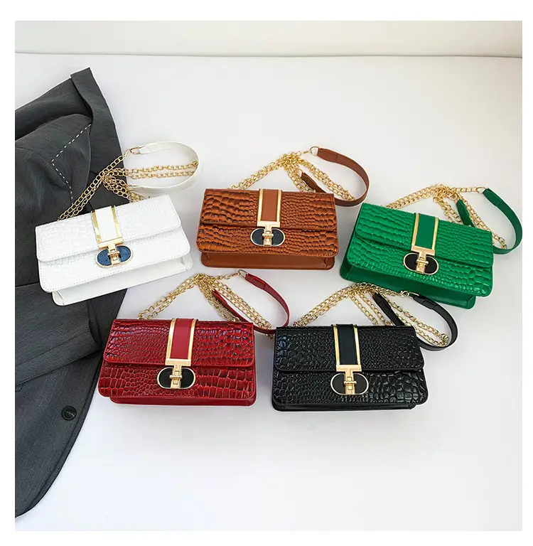 Red Croc Leather Shoulder Bag for Women 2024 — feature 10