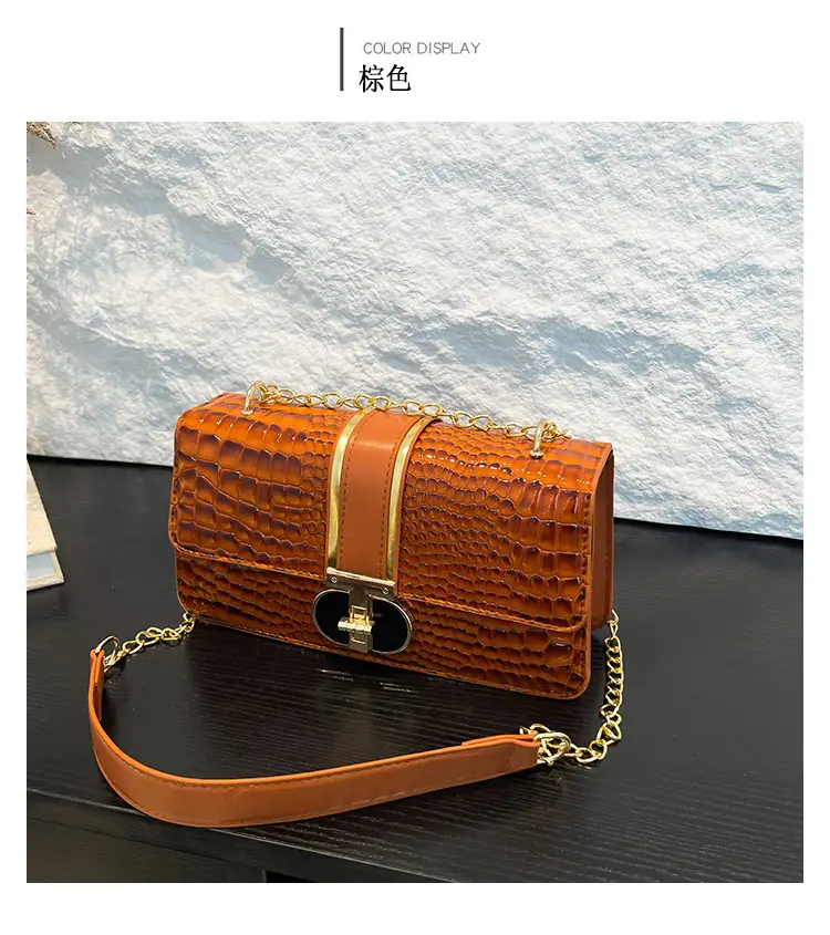 Red Croc Leather Shoulder Bag for Women 2024 — feature 13