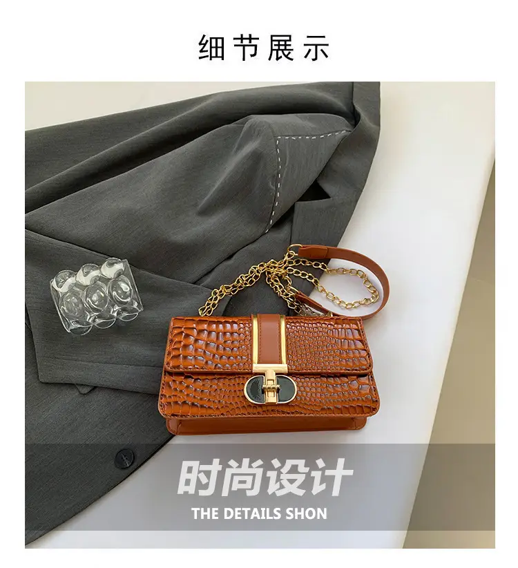 Red Croc Leather Shoulder Bag for Women 2024 — feature 4
