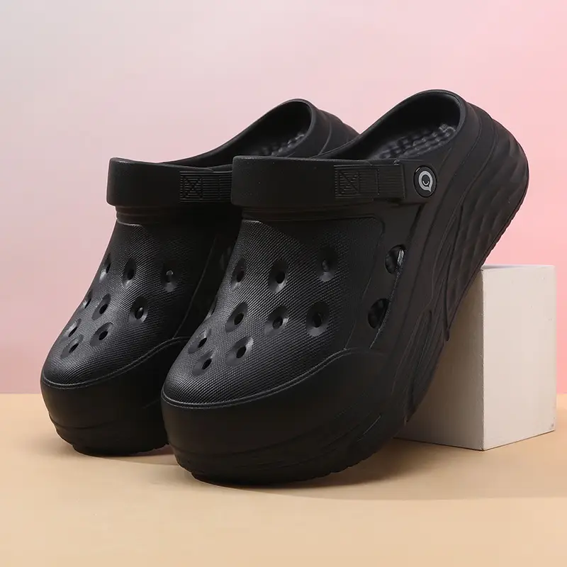 Thick-soled hole shoes women's high-rise breathable non-slip covered head sop summer wear new deodorant non-abrasive lightweight slippers - Image 3
