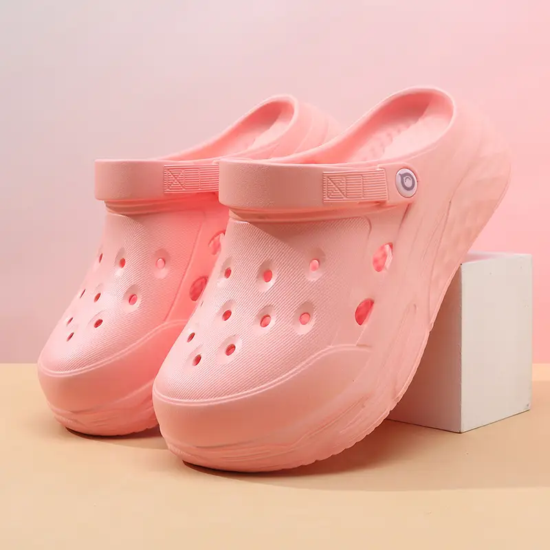 Thick-soled hole shoes women's high-rise breathable non-slip covered head sop summer wear new deodorant non-abrasive lightweight slippers - Image 4