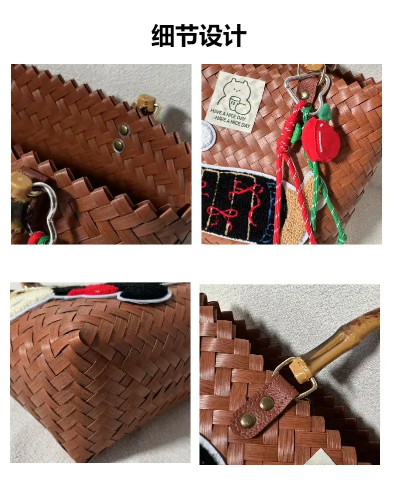 Dachshund Embroidered Nylon Rope Handmade Bag — feature 6