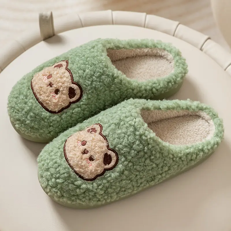 Cotton Slippers for Women Autumn and Winter 2025 New Indoor Home Warm Home Non-Slip Plush Slippers for Women Winter