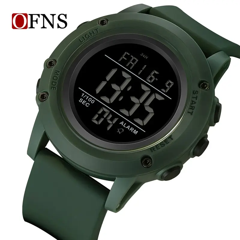 Men's Black Digital Watch with LED Display & Waterproof Strap - Image 12
