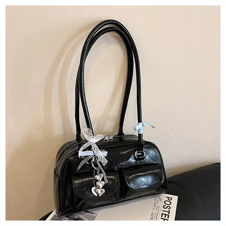 Brown Patchwork Shoulder Bag for Women 2026 New Model — feature 44