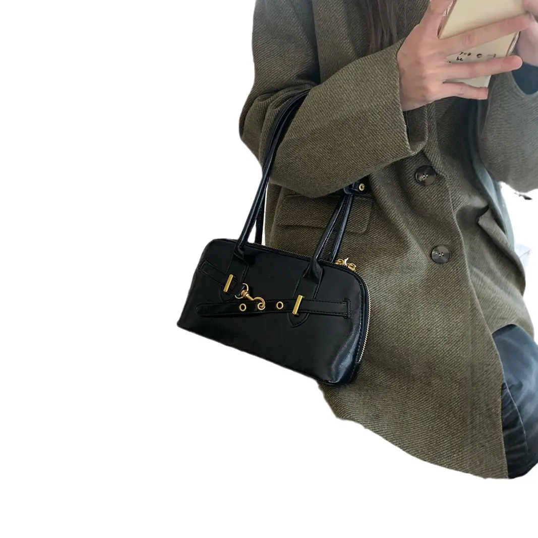 Women's Retro Bowling Bag Shoulder Bag Large Capacity