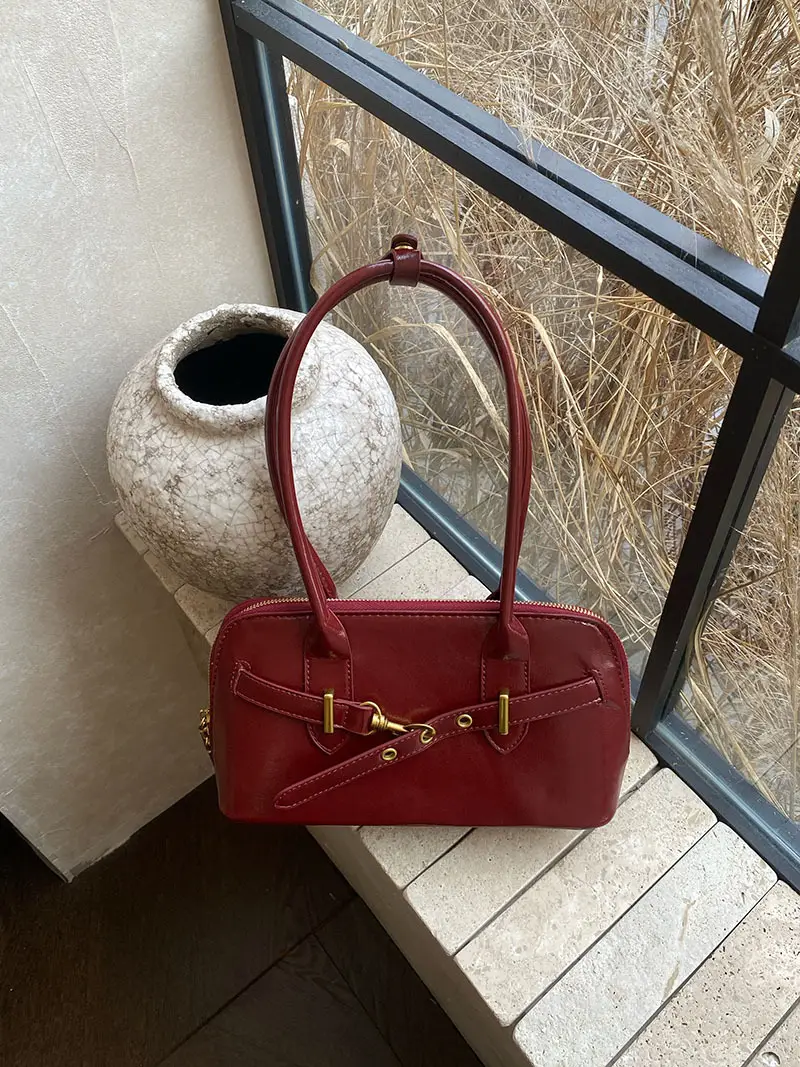 Women's Retro Bowling Bag Shoulder Bag Large Capacity — feature 18