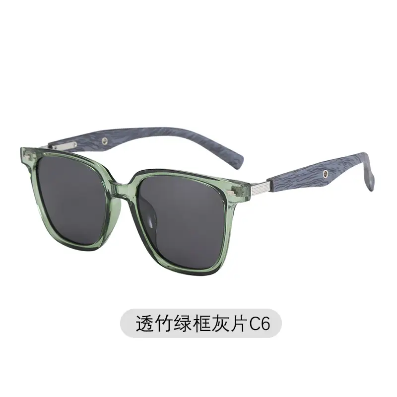 Retro Square Frame Sunglasses Brown Polarized - Image 6