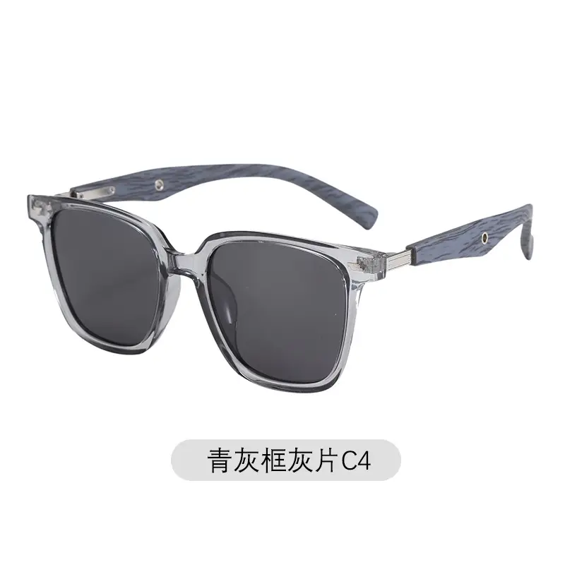 Retro Square Frame Sunglasses Brown Polarized - Image 7