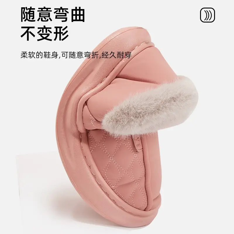 Waterproof Cotton Slippers for Women, Winter 2026 New Model, Indoor Home Anti-Slip Cotton Shoes with Heel Cover for Elderly, Household Use for Women - Image 9