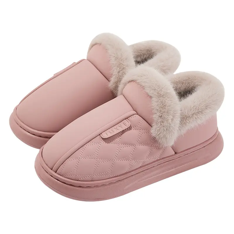 Waterproof Cotton Slippers for Women, Winter 2026 New Model, Indoor Home Anti-Slip Cotton Shoes with Heel Cover for Elderly, Household Use for Women - Image 12