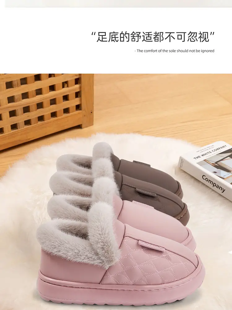 Waterproof Cotton Slippers for Women, Winter 2026 New Model, Indoor Home Anti-Slip Cotton Shoes with Heel Cover for Elderly, Household Use for Women — feature 17