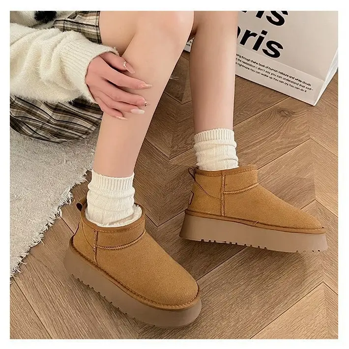 Women's Fleece Lined Snow Boots Brown 2024 - Image 4
